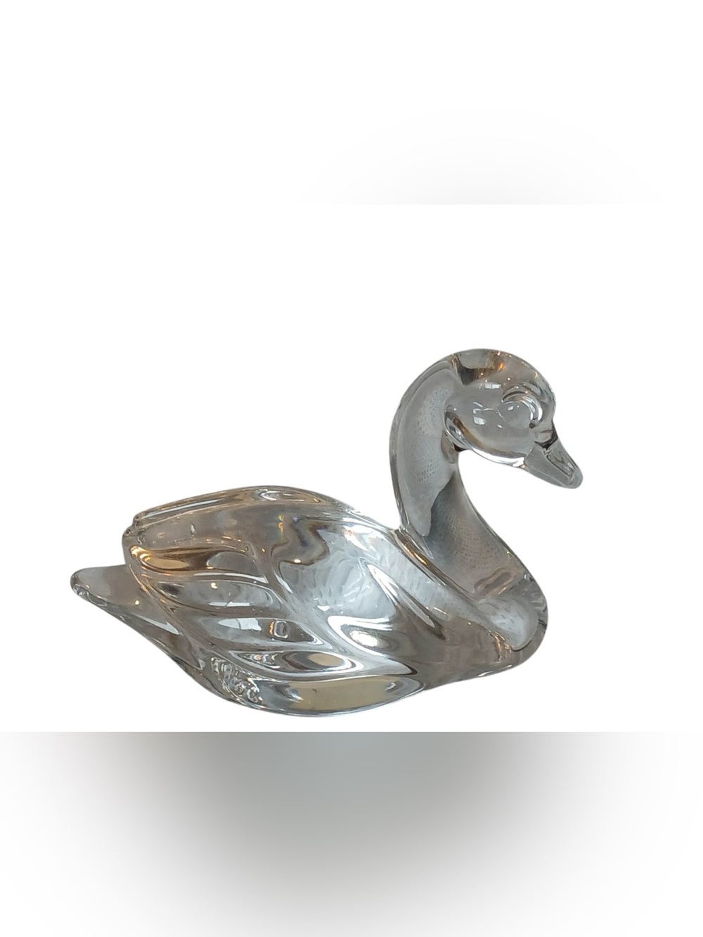 Crystal lead swan princess house pets sculpture
